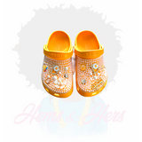 WOMEN’S ORANGE BLING CROCS