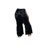 Fit and Flare Velvet Capri Pants