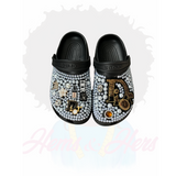 BLACK BLING CROCS